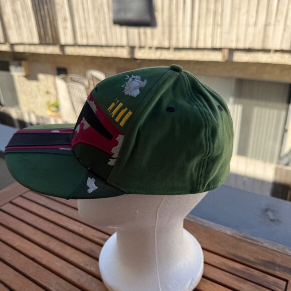 Star Wars Boba Fett Graphic Snapback Hat Green & Red Adjustable Cap - Picture 3 of 6